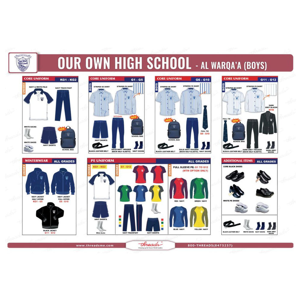 Boys Jackets - Black - Grade 11-Grade 12 - GEMS Our Own High School - Al Warqa (Boys)