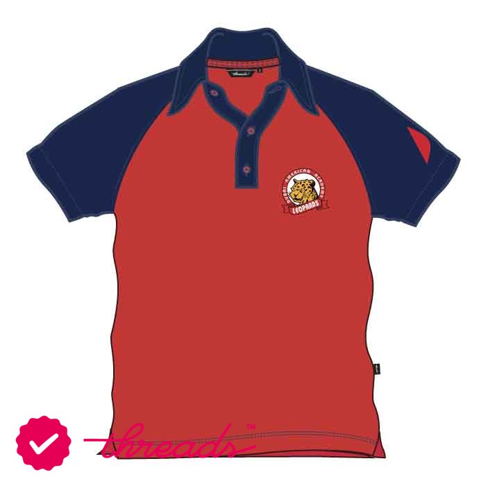 Unisex PE Polo Shirt - Red Navy - Grades 3-5 - GEMS Dubai American Academy