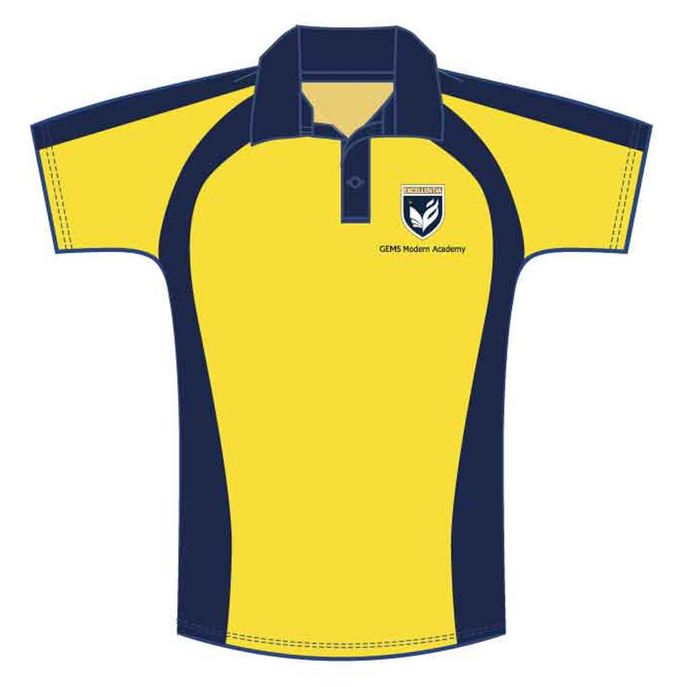 Unisex PE Polo Shirt - Yellow - GEMS Modern Academy - Dubai