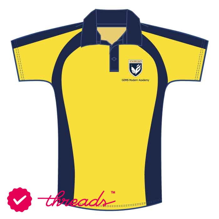 Unisex PE Polo Shirt - Yellow - GEMS Modern Academy - Dubai