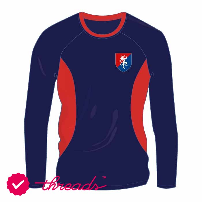 Unisex Full Sleeve PE T-Shirt - Red - GEMS Founders School - Al Mizhar