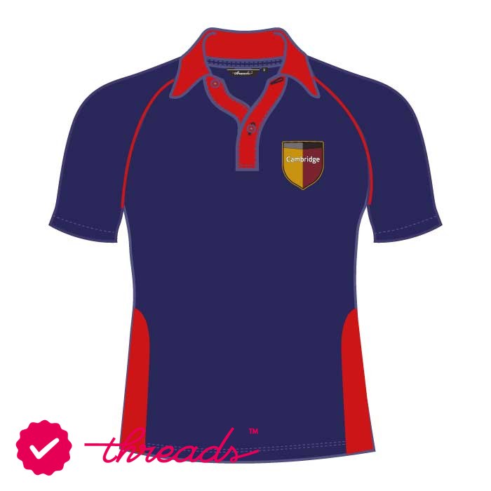 Unisex PE Polo Shirt - Red - The Cambridge High School - Abu Dhabi