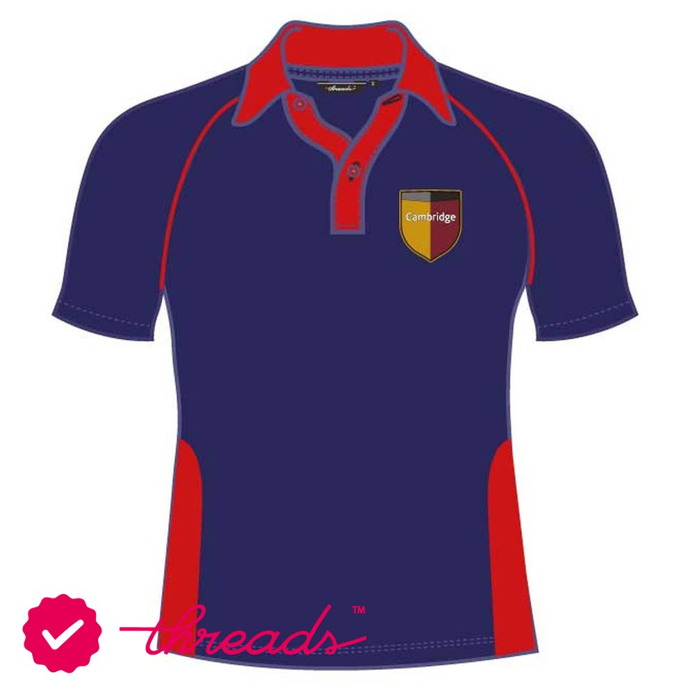 Unisex PE Polo Shirt - Red - GEMS Cambridge International Private School - Sharjah