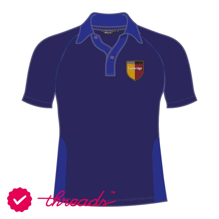 Unisex PE Polo Shirt - Blue - The Cambridge High School - Abu Dhabi