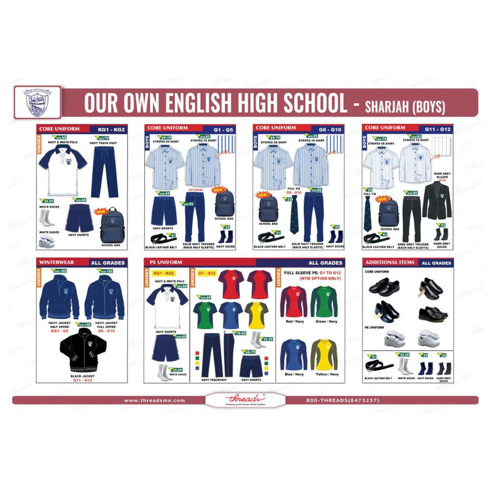 Boys Kindergarten Polo Shirt - White - GEMS Our Own School - Sharjah (Boys)