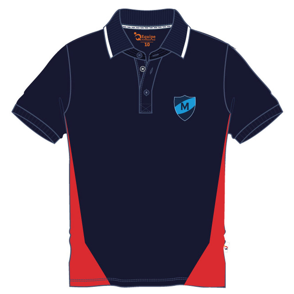 Unisex PE Polo Shirt Ns - Red - GEMS Metropole School - Motor City