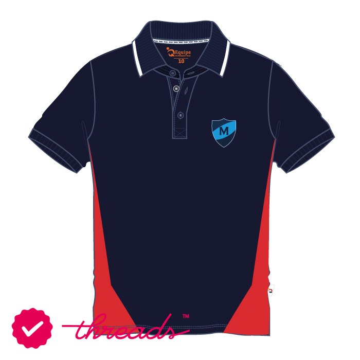 Unisex PE Polo Shirt Ns - Red - GEMS Metropole School - Motor City