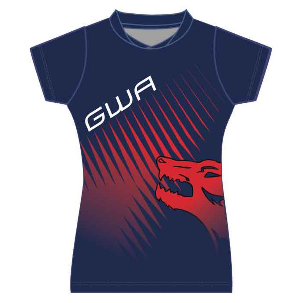 Girls Sublimation PE Polo - Navy/Red - GEMS World Academy - Dubai