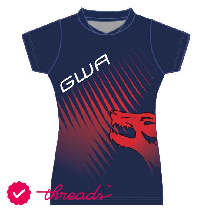 Girls Sublimation PE Polo - Navy/Red - GEMS World Academy - Dubai