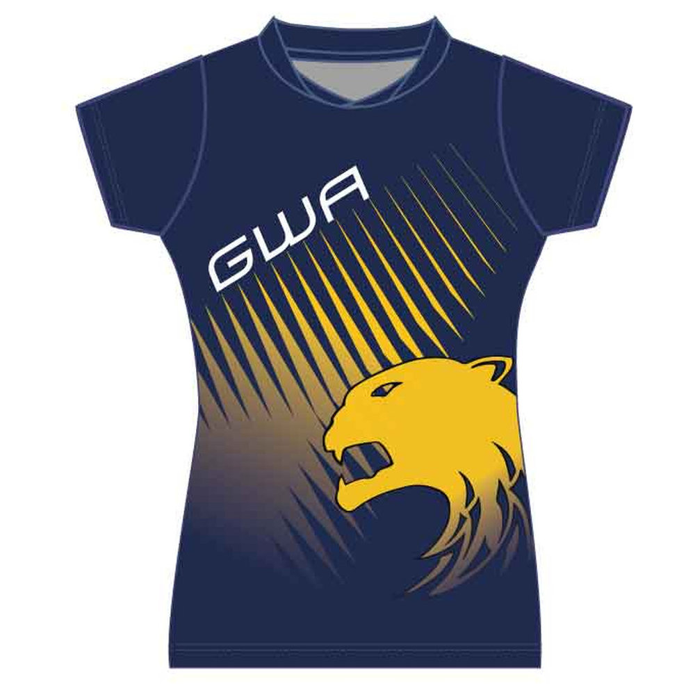 Girls PE Sublimation Polo - Navy/Yellow - GEMS World Academy - Dubai