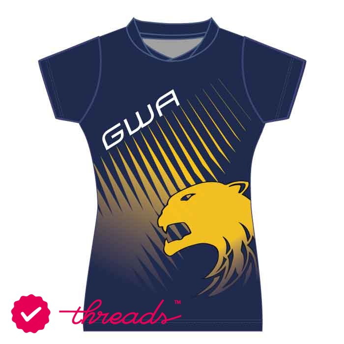 Girls PE Sublimation Polo - Navy/Yellow - GEMS World Academy - Dubai