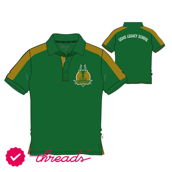 Unisex PE Polo Shirt - Green Gold - GEMS Legacy School - Dubai