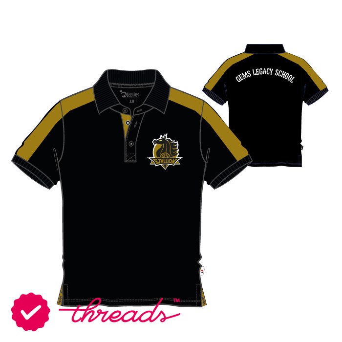 Unisex PE Polo Shirt - Black Gold - GEMS Legacy School - Dubai