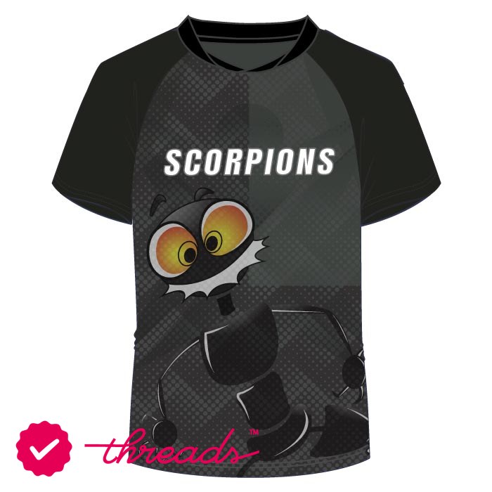 Unisex PE Polo Shirt - Scorpions Black - Wesgreen International School - Sharjah