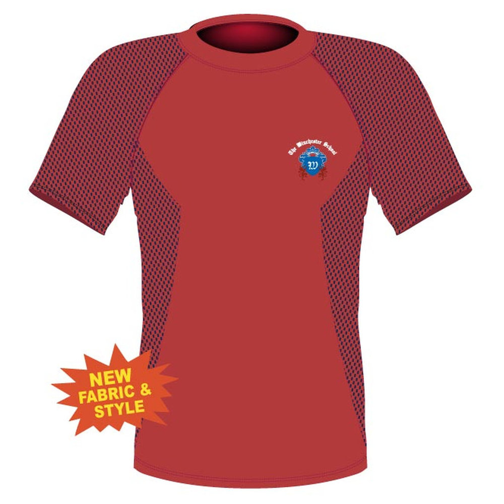 Unisex PE Polo Shirt - Red/Navy - The Winchester School - Jebel Ali