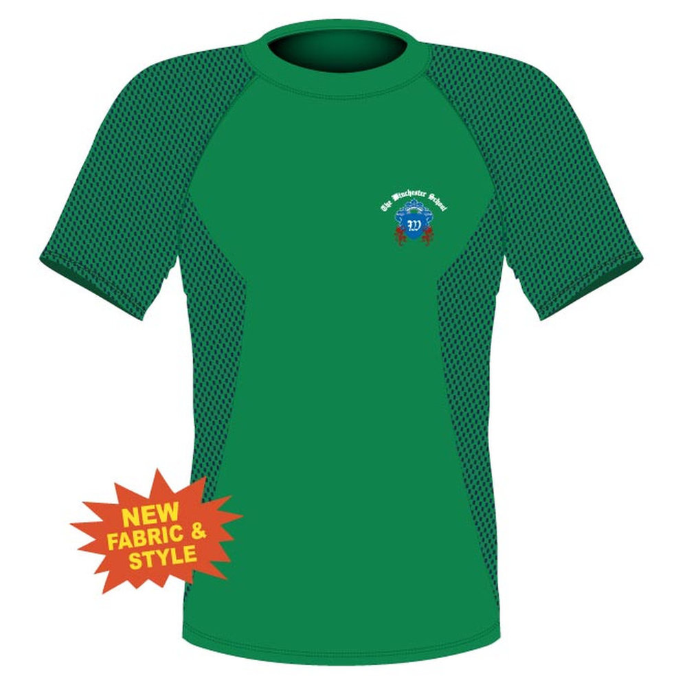 Unisex PE Polo Shirt - Green/Navy - The Winchester School - Jebel Ali