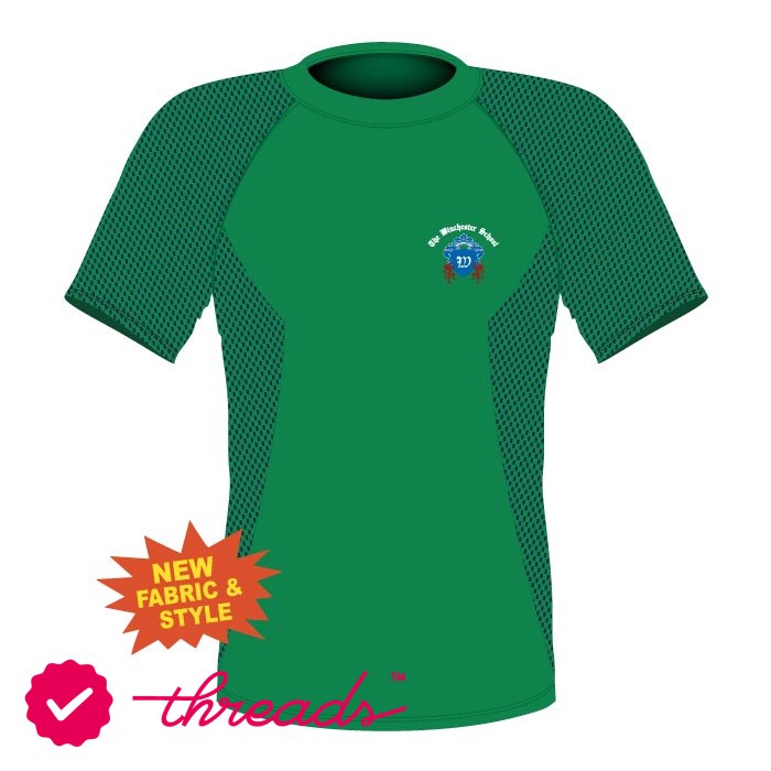 Unisex PE Polo Shirt - Green/Navy - The Winchester School - Jebel Ali