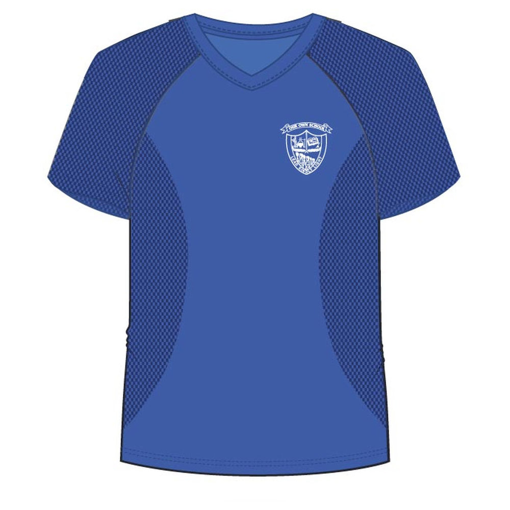 Girls PE T-Shirt - Blue - Grade 1-Grade 12 - GEMS Our Own English High School - Sharjah (Girls)