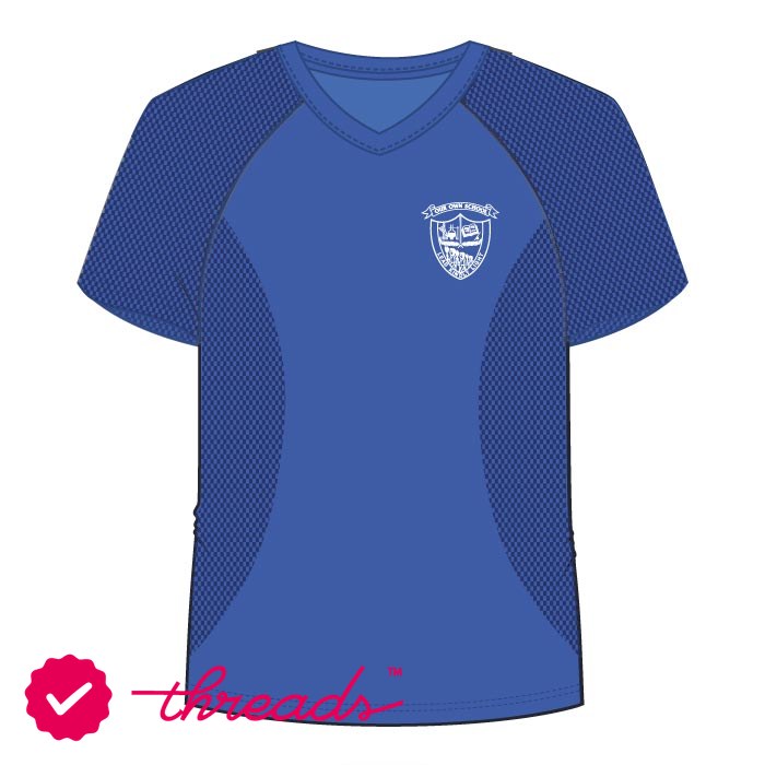 Girls PE T-Shirt - Blue - Grade 1-Grade 12 - GEMS Our Own English High School - Sharjah (Girls)