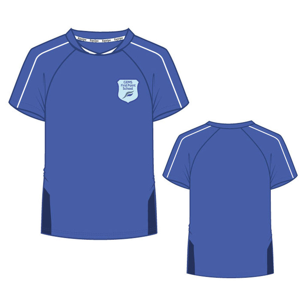 Unisex PE Polo Shirt - Blue - GEMS FirstPoint School
