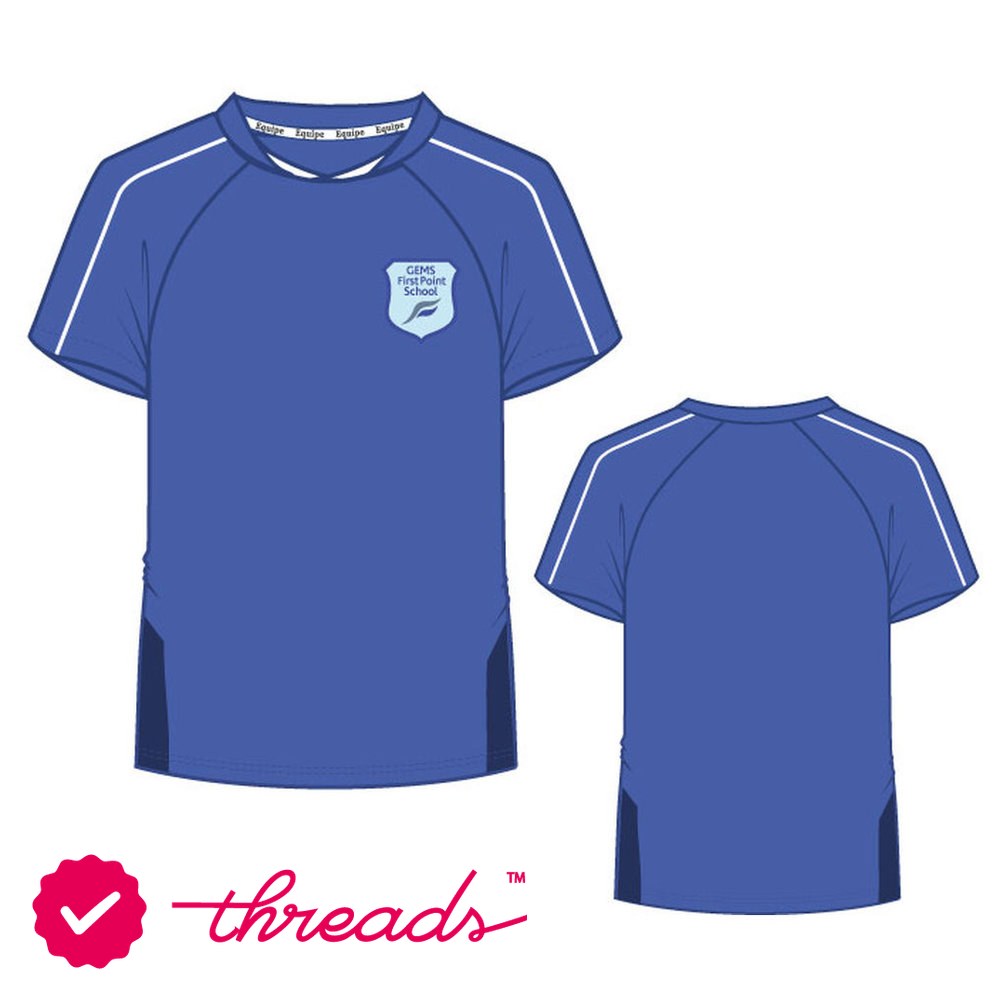 Unisex PE Polo Shirt - Blue - GEMS FirstPoint School