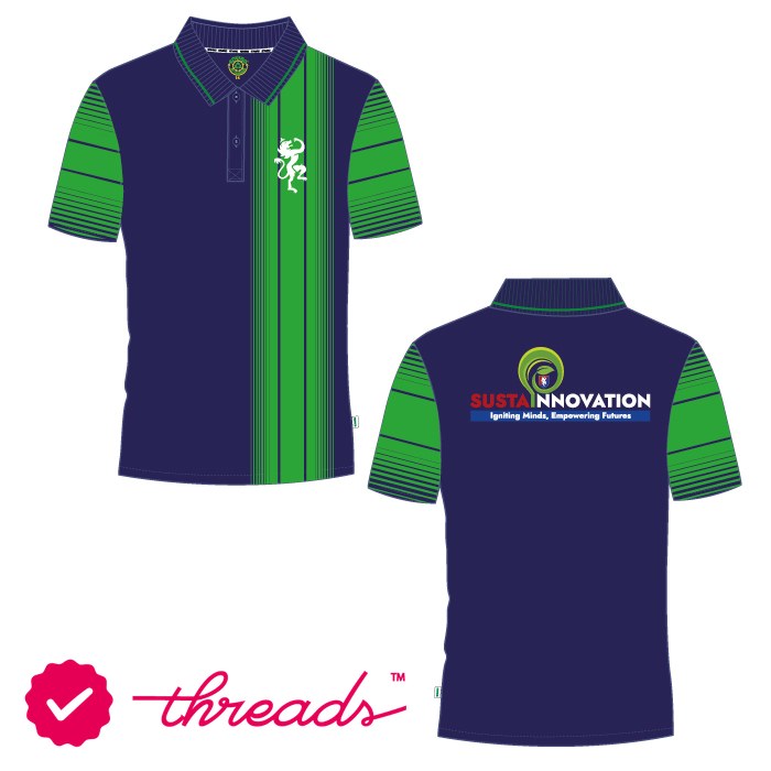 Unisex Sublimation Polo Shirt - Green Navy - GEMS Founders School - Masdar City