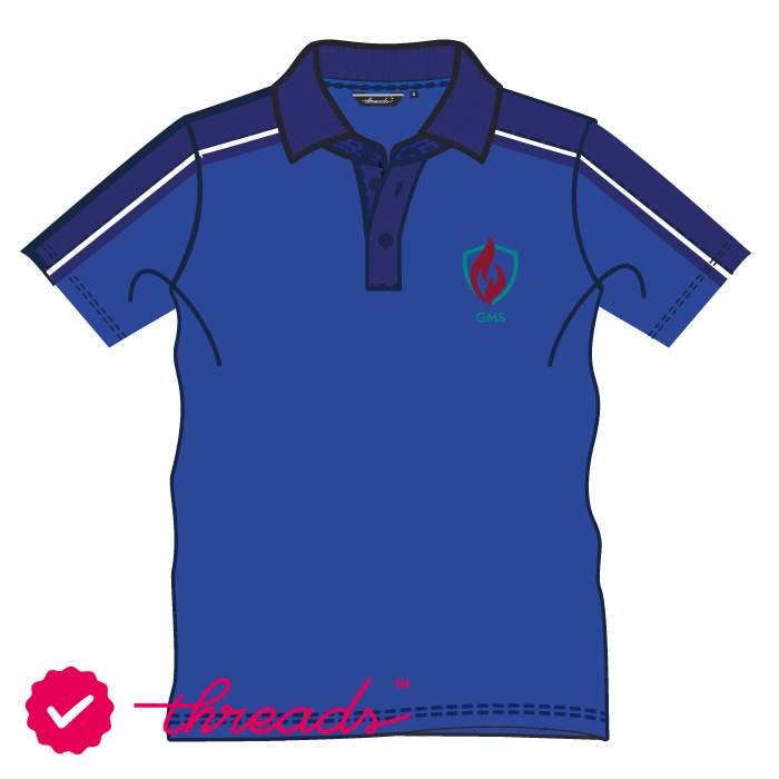 Unisex PE Polo Shirt - Blue - The Millennium School - Dubai