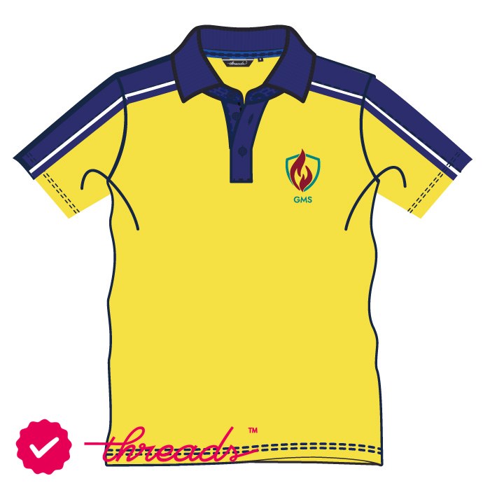 Unisex PE Polo Shirt - Yellow - The Millennium School - Dubai