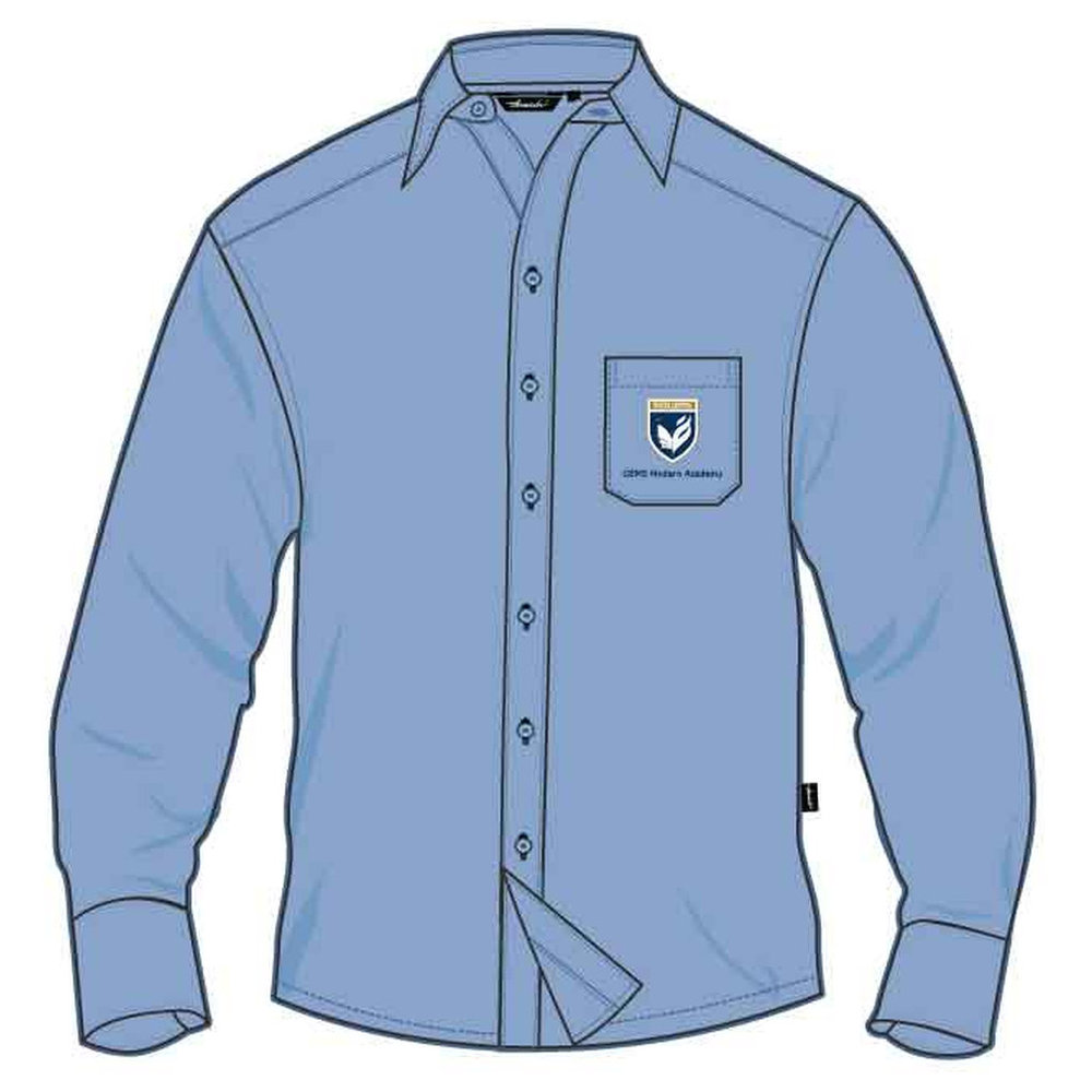 Boys Full Sleeve Shirt With Pocket - Light Blue - GEMS Modern Academy - Dubai