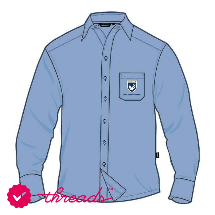 Boys Full Sleeve Shirt With Pocket - Light Blue - GEMS Modern Academy - Dubai
