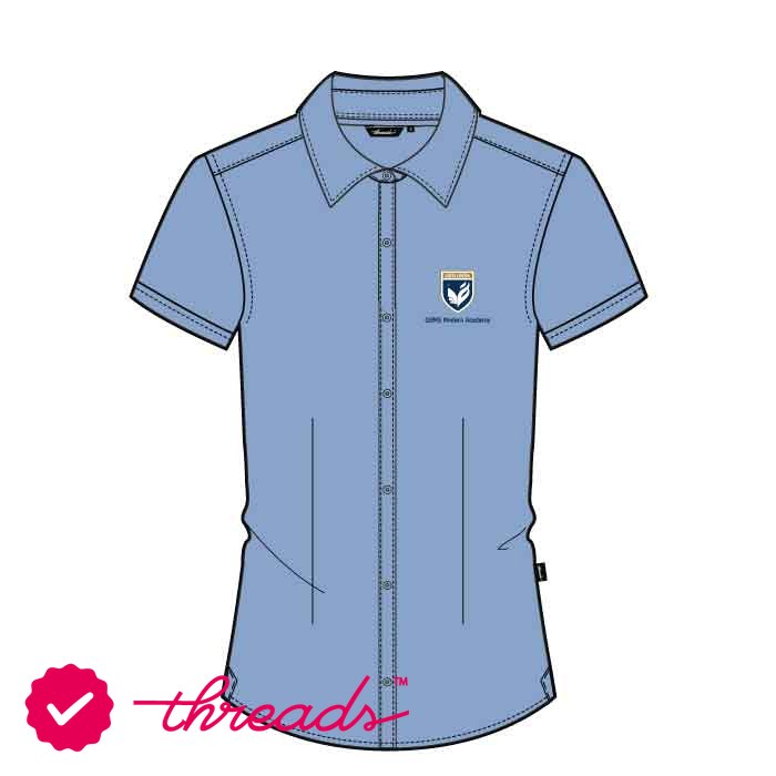 Girls Short Sleeve Shirt Without Pocket - Light Blue - GEMS Modern Academy - Dubai