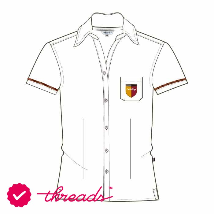 Girls Blouse SS - White - The Cambridge High School - Abu Dhabi