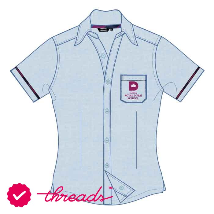 Girls SS Blouse - Blue - Grade 1-6 - GEMS Royal Dubai School