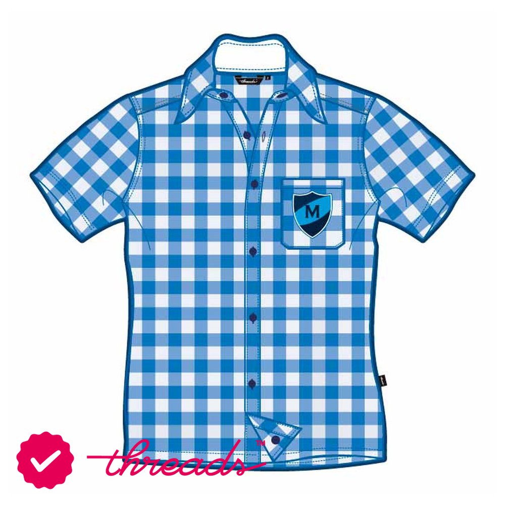 Unisex Short Sleeve Shirt Checked - Light Blue - Years 3-6 - GEMS Metropole School - Al Waha