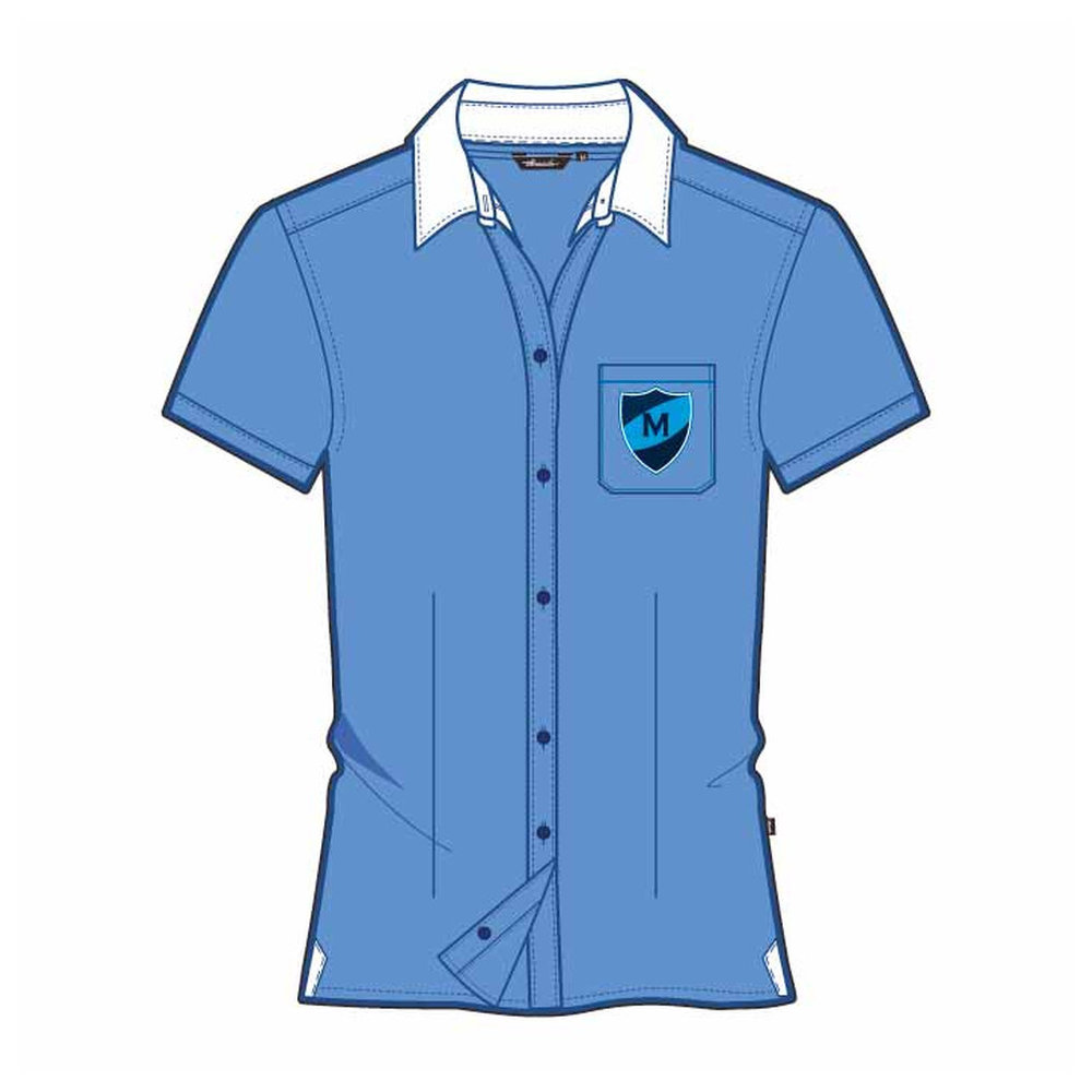 Yr 7-9 Blouse SS - Blue - GEMS Metropole School - Al Waha
