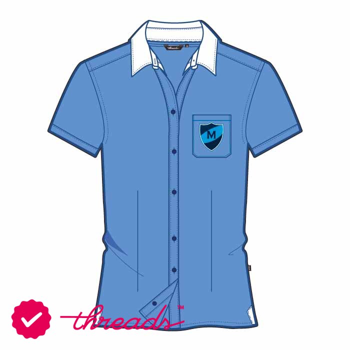 Yr 7-9 Blouse SS - Blue - GEMS Metropole School - Al Waha