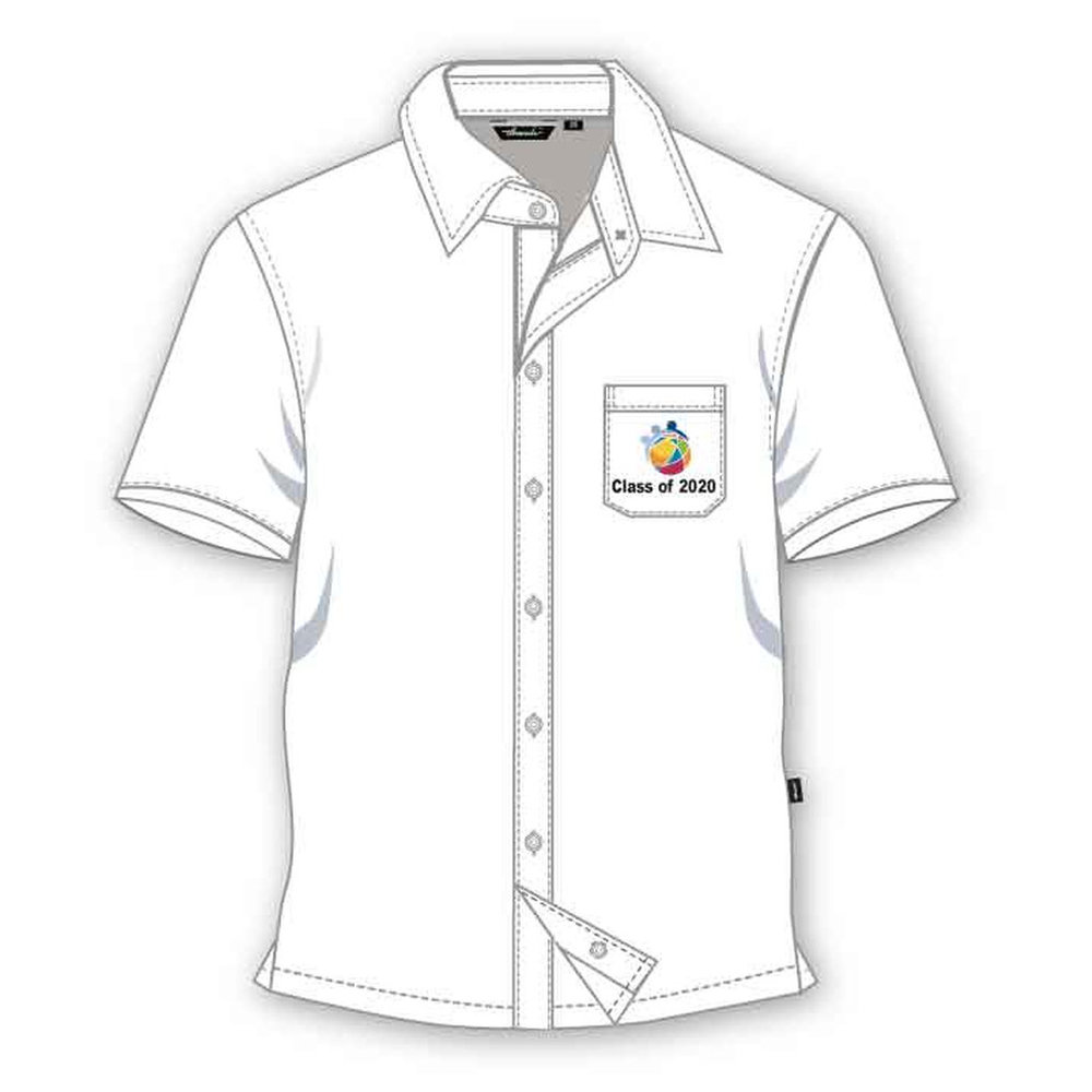Boys Short Sleeve Shirt - White - Grades 11-12 - GEMS International School
