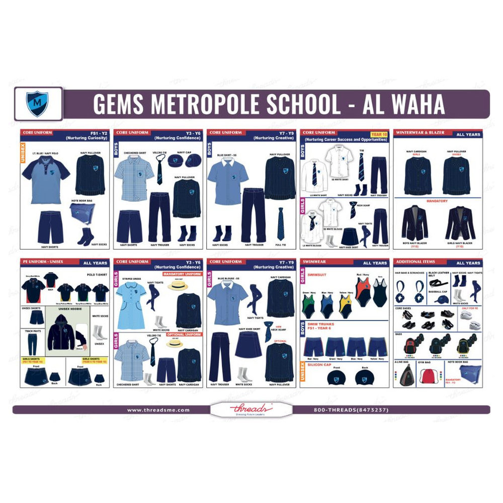 Girls SS Blouse - White - YR 10-13 - GEMS Metropole School - Al Waha