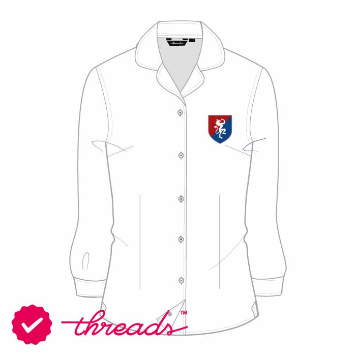 FS Blouse - White - Grade 12-13 - GEMS Founders School - Al Mizhar
