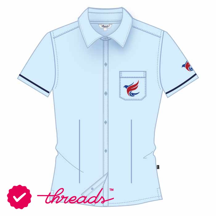 Girls SS Blouse - Light Blue - Grade 6-12 - GEMS Al Khaleej International School
