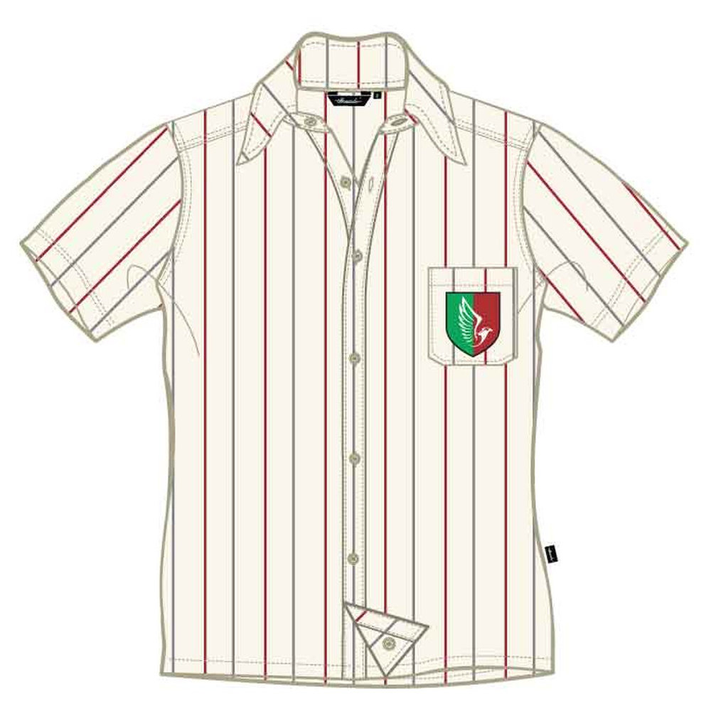 Boys Short Sleeve Shirt Stripe - Red Grey - Grades 1-6 - GEMS Al Barsha National School