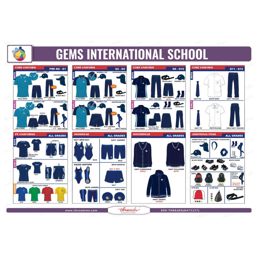Unisex Polo Shirt - Blue Navy - Grades 2-5 - GEMS International School