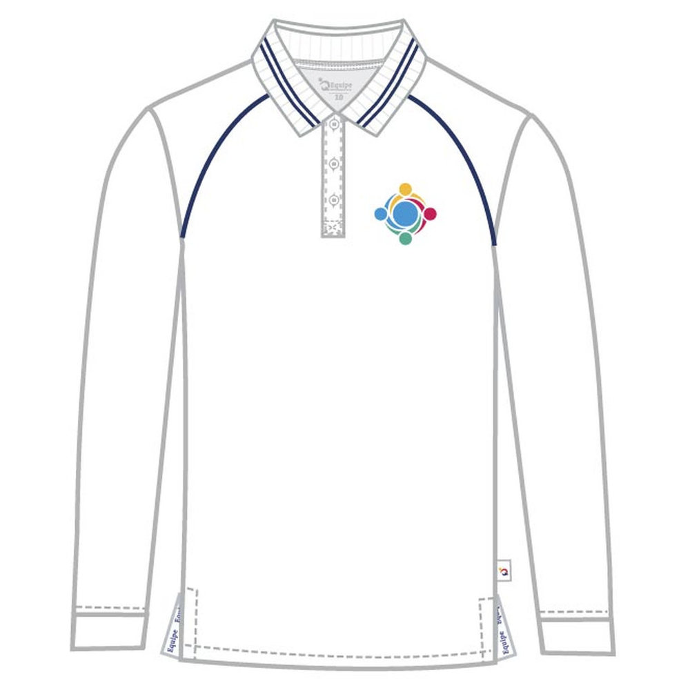 Boys Full Sleeve Polo Shirt Dp - White - Grades 12-13 - GEMS World Academy - Dubai