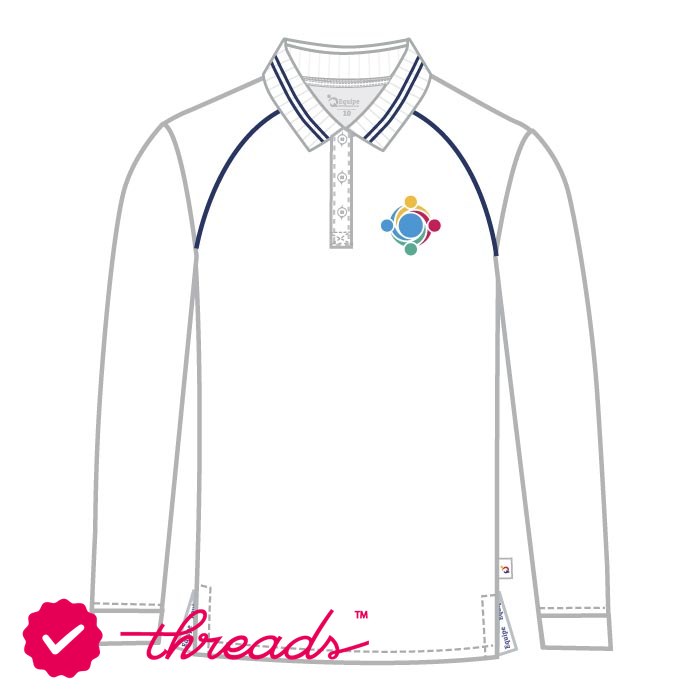 Boys Full Sleeve Polo Shirt Dp - White - Grades 12-13 - GEMS World Academy - Dubai