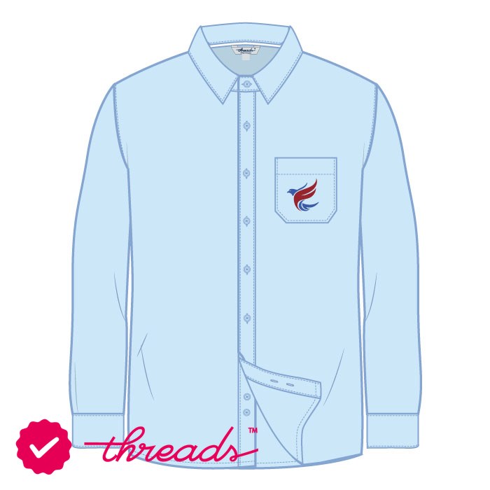 Boys Full Sleeve Shirt - Light Blue - Grades 6-12 - GEMS Al Khaleej International School