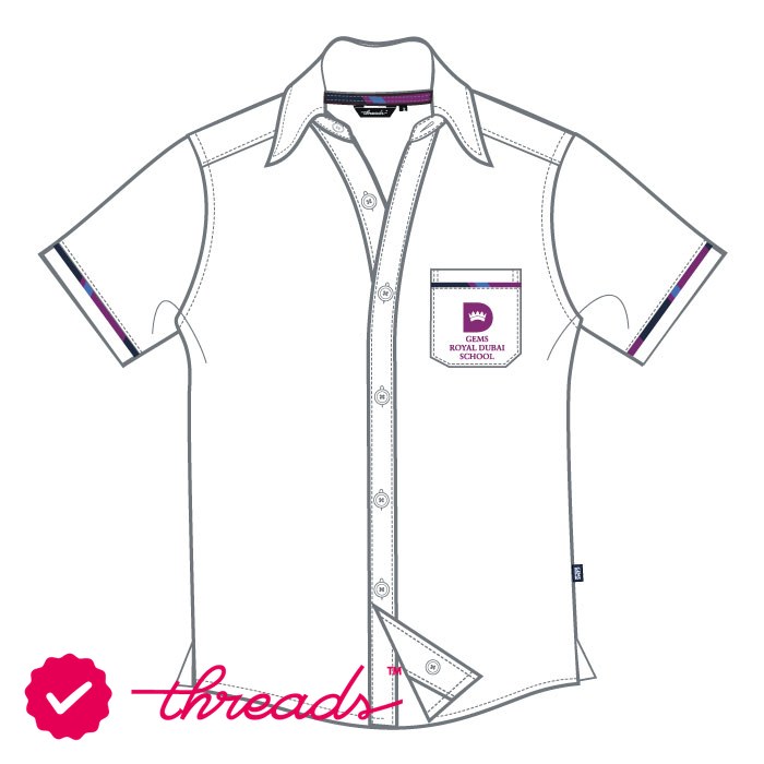 Boys Short Sleeve Shirt - White - Grades 7-11 - GEMS Royal Dubai School