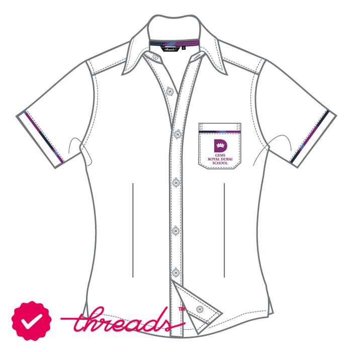 Girls SS Blouse - White - Grade 7-11 - GEMS Royal Dubai School