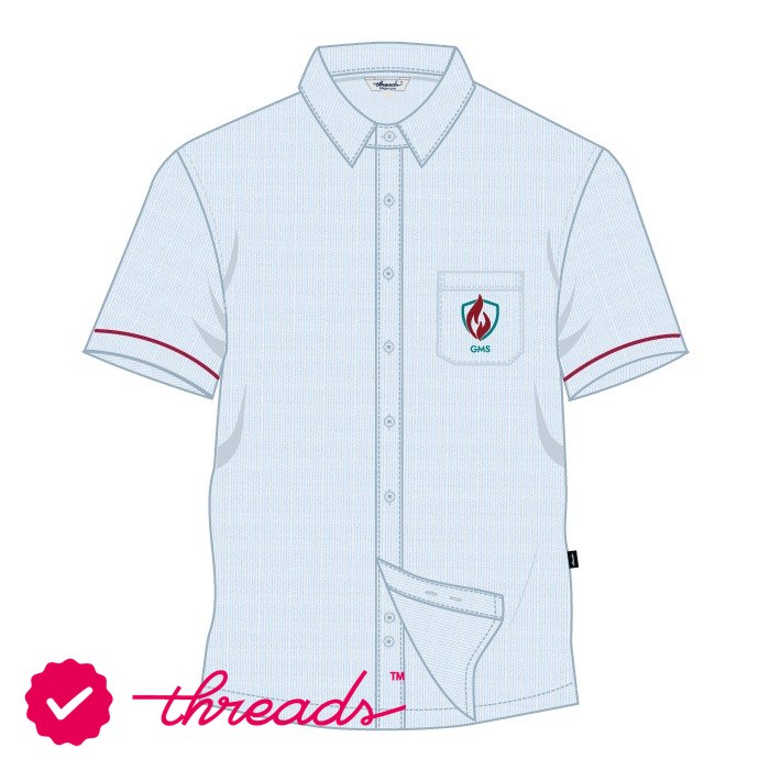 Boys Short Sleeve Shirt - Light Blue - Grades 1-12 - GEMS Millennium School - Sharjah