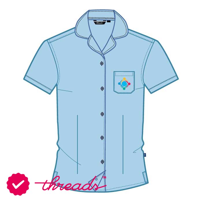Short Sleeve Blouse - Blue - Grades 1-10 - GEMS World Academy - Abu Dhabi