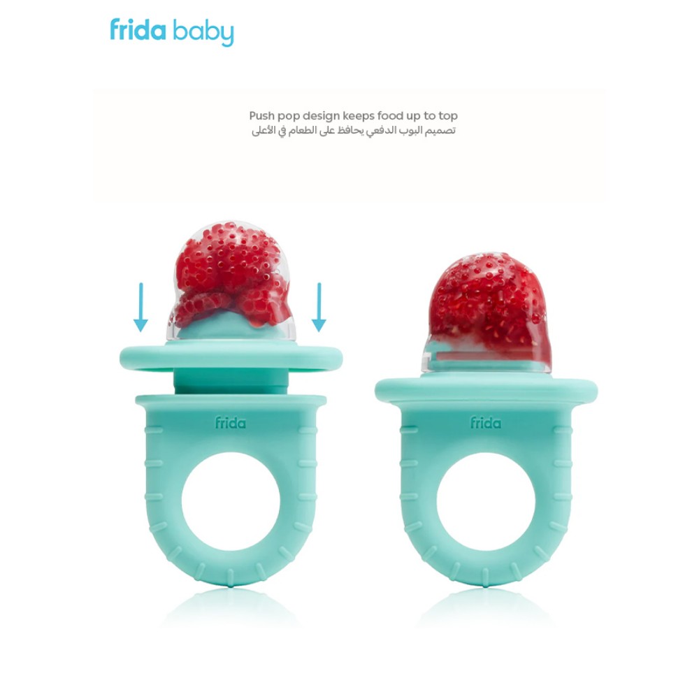 Fridababy Push Pop Baby Food Feeder - Safe Silicone & BPA-Free - 4+ Months